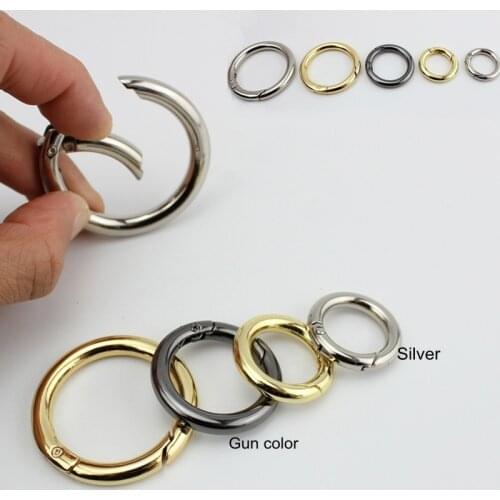 30pc 5.0mm line Spring Gate O Ring Openable Keyring Leather Bag Belt Strap Dog Chain Buckle Snap Clasp Clip Trigger Accessories