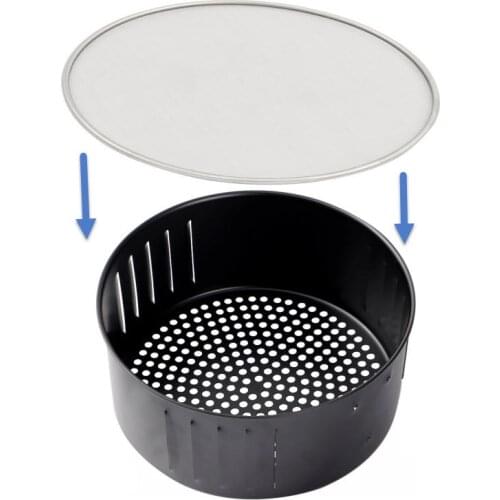 Air Fryer Accessories Stainless Steel Oil Splatter Screen Anti Grease Splash Scald Proof Frying Pan Cover Oil Net 19/21/25CM