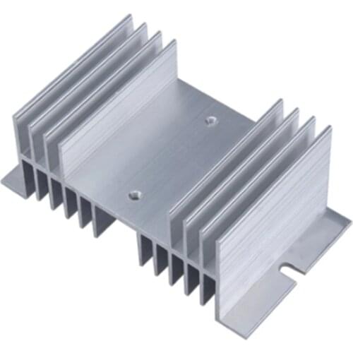 Aluminum Heat Sink Dissipation Radiator Rail Mount Suitable for Single Phase Solid State Relay SSR-40DA 10A 25A 40A 60A 80A