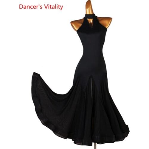 Ballroom Dance Dress Stand-Up Collar Long Skirt Performance Clothes Profession Custom Female Adult Child Competition Clothing