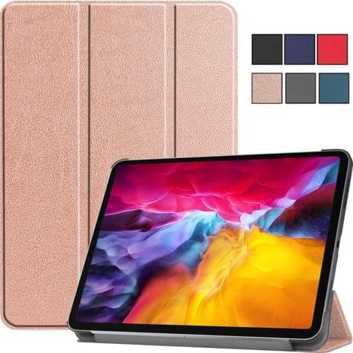 For iPad Pro 12 9 2021 2020 Case Tri-Fold PU Leather Stand Tablet Shell For Funda iPad Pro 11 2021 Cover For iPad Pro 2021 Case