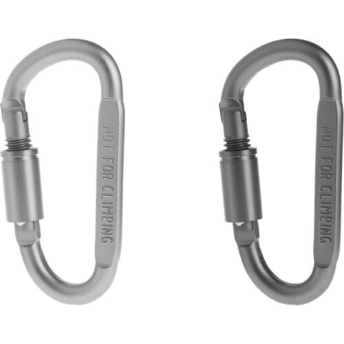 D Shaped Camping Carabiner Aluminum Alloy Locking Hook Ring Key Climbing Tools