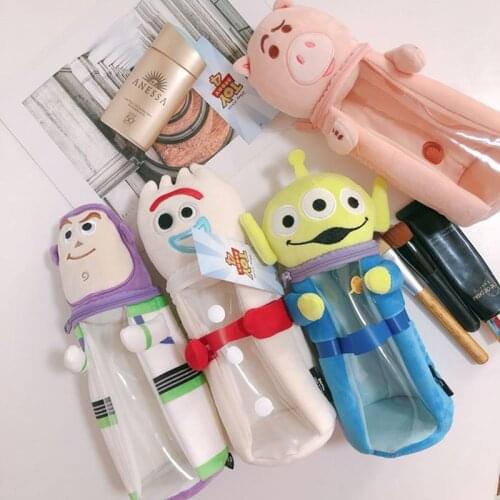 Disney Toy Story Movie Buzz Lightyear Piglet Alien Plush Pen Bag Stationery Storage Box Cosmetic Bag