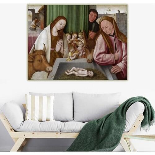 Citon Hieronymus Bosch《Nativity》Canvas Art Oil Painting Artwork Poster Picture Wall Background Decor Home Decoration