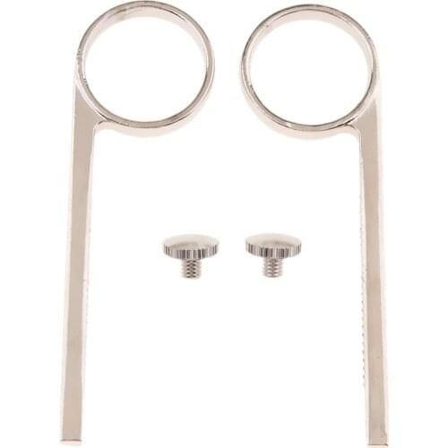 2 Pieces Trumpet Slide Finger Ring with Screws Trumpet Replacement Parts for Trumpet Players Lovers