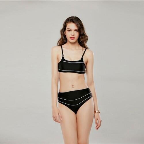 LaFata Womens 2 Pieces Swimsuits Bikini Set Paded Swimwear High Waist Cheeky Bottom Bathing Suits