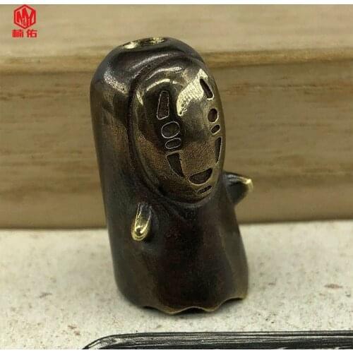 1PC Brass Faceless Man Paracord Knife Beads EDC Keychain Pendant Finger Tiger Pendant Outdoor Tool Accessories