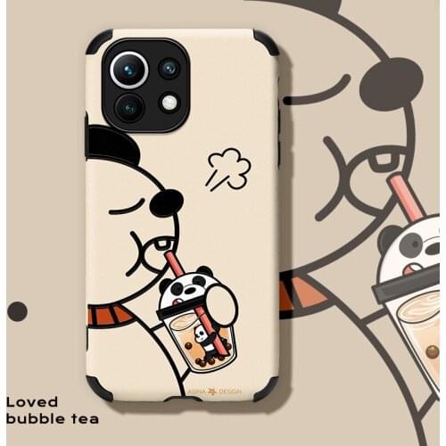 ASINA Cartoon Case For Xiaomi Mi10 11 Ultra 9 8 Poco F3 X2 Capa Imitation Lambskin Cases For Xiaomi Redmi Note 9 8 7 Cover Women