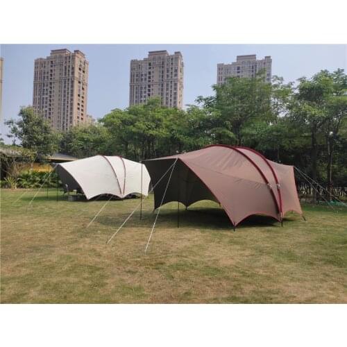 Ultra Large Double Poles Hobby Army Tent Awning Beach Sunshade Living Room Tent Cooking Accounting UV-Protection Awning Tent