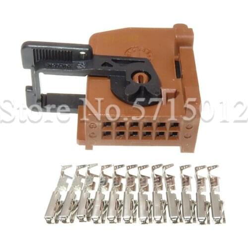 12 Hole Auto Car Amplifier Audio Wiring Harness Connector Automotive Socket With Terminals For BMW Porsche