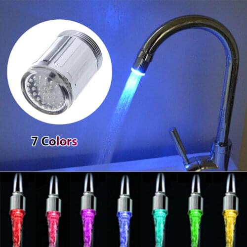Colorful Tap Nozzle LED Light Faucet Light LED Home & Kitchen Water Drop Shipping Colors Changing TE Faucets