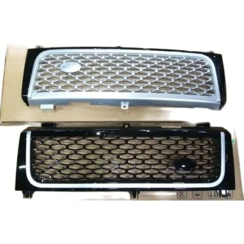 ROVCE Front Bumper Grille Grill For Land Rover Range Rover Voque 2002-2006 Gloss Black And Silver