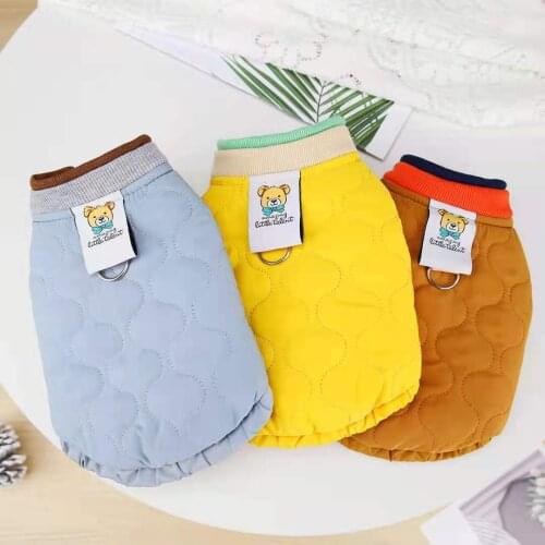 Dog Clothes Dog Velvet Vest Pet Clothes Autumn Winter Schnauzer Teddy Dog Small Dog Fake Two Piece Cotton Vest
