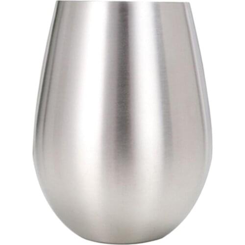 Stainless Steel Wine Glasses Shatterproof Metal Whiskey Drinking Cups Dishwasher Safe