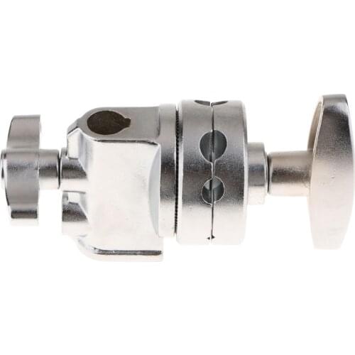 Heavy Duty Grip Head Swivel Head Holder Mounting Adapter For Light Stand Silver