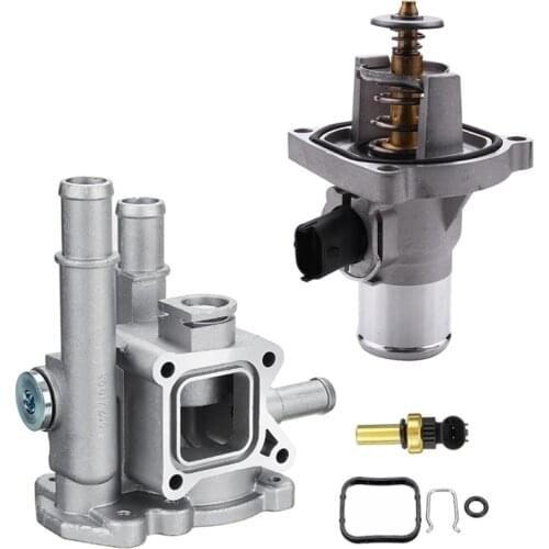 Thermostat for Chevrolet Cruze Aveo Orlando Trax Fiat with Aluminum Thermostat Housing Cover for Chevrolet Chevy