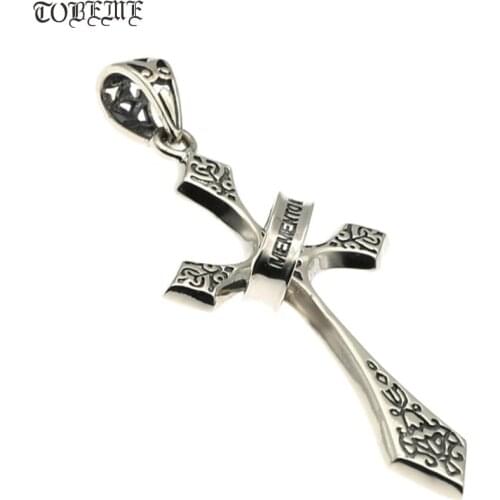 100% 925 Silver Cross Pendant Vintage Thai Silver Christian Cross Necklace Pendant Sterling Cross Pendant