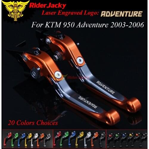 RiderJacky 1 Pair Motorcycle Folding Extendable Brake Clutch Levers For KTM 950 Adventure 2003-2006 2004 2005