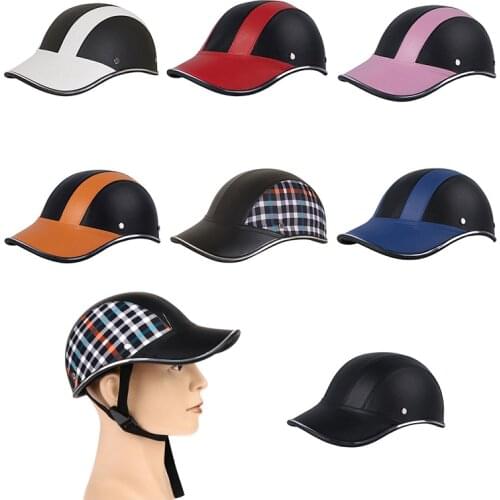 1pc Baseball Cap Style Motorcycle/bike Half Helmet Safety Hard Hat Half Face Vintage Summer Cap For Cafe Racer Chopper Scooter