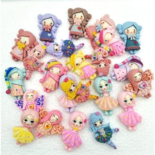 10pcs New mixed lovely princess Flatback resin Art Supply Decoration Charm Craft hair bow center Scrapbook
