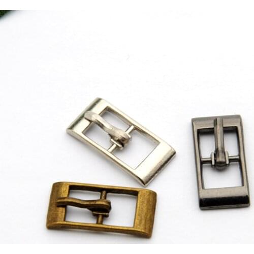 100pcs/lot metal small 8mm shoe buckle pin alloy bag buckle silver/black/Bronze free shipping BK-040