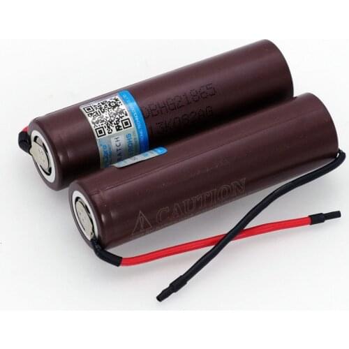 3PCS. VariCore HG2 3000 mAh Li-lon Battery 18650 3.7V Power Rechargeable Battery 20A Discharge+DIY Silica Gel Cable