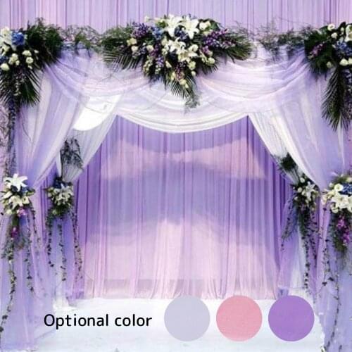 5M*48CM Crystal Organza Tulle Fabric DIY Wedding Arch Yarn Chair Cover Sheer Tulle Roll Fabric Party Wedding Ceremony Decoration