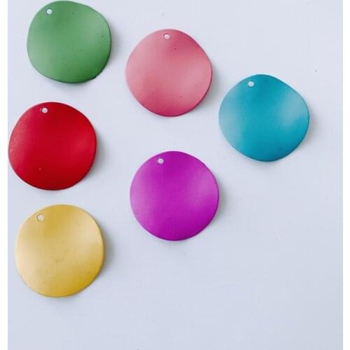 DIY jewelry accessories wholesale iron spray paint fashion small discs fresh earrings pendant necklace accessories