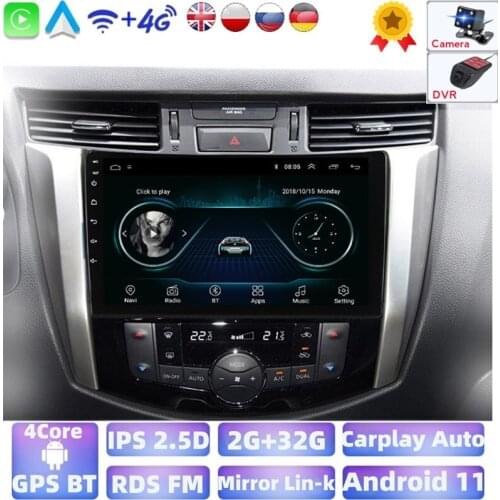1024*600P Android 9.0 2G 32G Auto GPS Radio For Nissan NAVARA Frontier NP 300 2011-2016 Multimedia BT IPS Screen NO DVD carplay