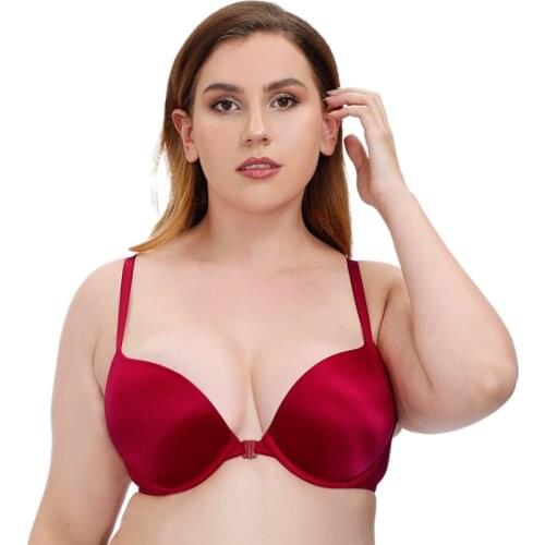 Seamless Lingerie Push Up Bras Comfortable Sexy Lace Front Closure Bra Underwear Women Bralette Brasieres Para Mujer A B C D E F