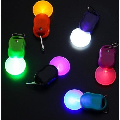 LED Zipper Light Bulb Pendant Key Chains Key Holder Chains Key Rings Colorful Luminous Bag Decoration Keychain Key Holder Ring