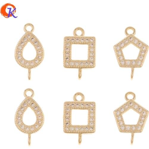 Cordial Design 50Pcs Jewelry Accessories/CZ Charms/Hand Made/DIY Connectors For Bracelets/Rhinestone Making/Earring Findings