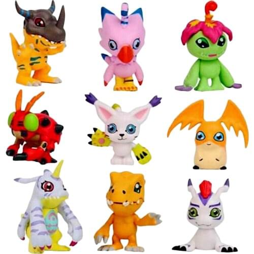 1 pcs Cartoon Digimon Adventure Figures Statue WarGreymon Agumon Gabumon Palmon Tentomon Digital DNA Evolution PVC Model Kid Toy