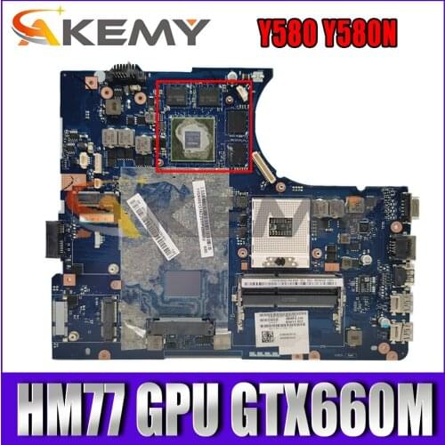Akemy QIWY4 LA-8002P For Lenovo Y580 Y580N Laptop Motherboard PGA989 HM77 GPU GTX660M 2GB 100% Test