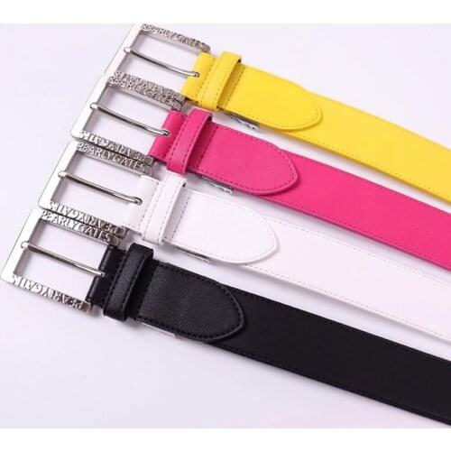New Womens Leather Golf Belt PEARLYGATES Fashion Sports Leisure Belt Golf Accessories 4 Colors Optional Free Shipping