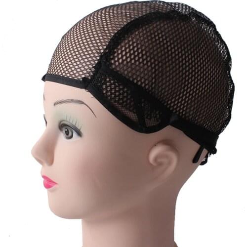 Stretchable Elastic Fishnet Wig Cap Hair Net Mesh Wig & Weave Cap Unisex Nylon Black Excellent Quality & Flexible