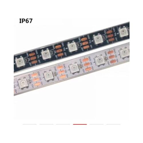 5m 5V WS2812B Led Strip light Individually Addressable WS2812 Smart RGB Led pixel strips Black/White PCB Waterproof IP30/65/67