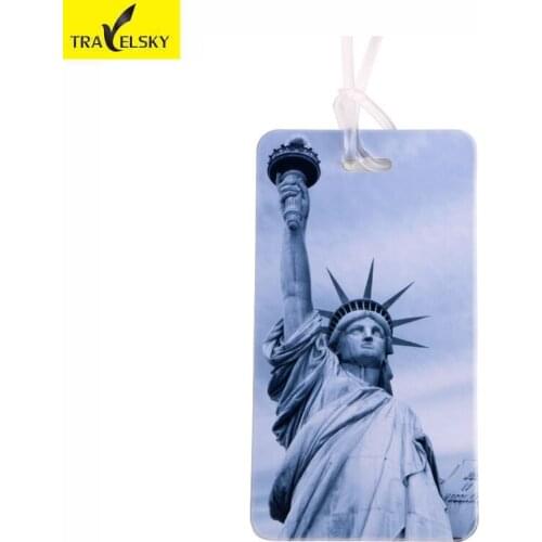 Travelsky 2017 New Arrival Unisex Travel Luggage Tags PVC Multicolor And Styles Mix Business 1pcs Suitcase Label Free Shipping