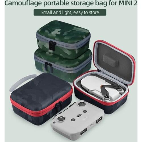 Waterproof Portable Hard Travel Camouflage Carrying Case Storage for DJI Mavic Mini 2 Drone and Remote Controller