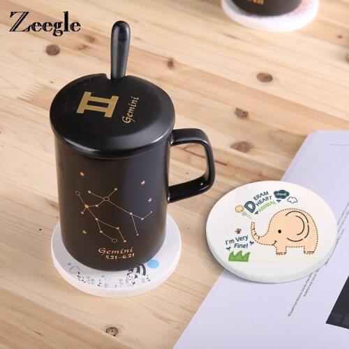Zeegle Round Diatomite Cup Mat Pad Table Heat Resistant Mat Cup Coffee Coaster Table Decor Mug Drink Coasters Tea Drink Wine Mat