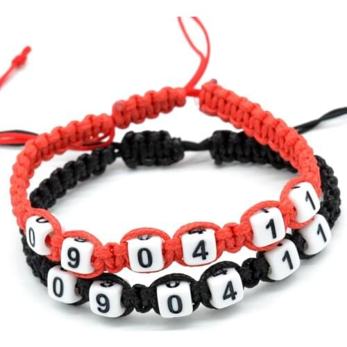 Wax Rope Bead Femme Adjustable Bracelet Charm Party Wedding Jewelry Accessories 090411 Number Bracelets for Men Women Jewelry