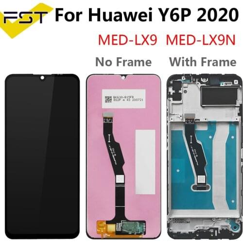 For Huawei Y6P 2020 LCD with Frame Touch Screen Digitizer Replacement Screen for Huawei Y6P MED-LX9 MED-LX9N 6.3''LCD Display