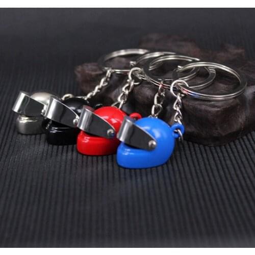 1 Motorcycle Helmet Keychain Car Engine Cover Keychain Ring Small Jewelry Male Key Ring Gift Jewelry