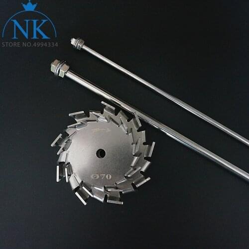 1pcs lab stainless steel dispersion plate paddle, dispersion disk dispersing machine blade with agitating stirring rod