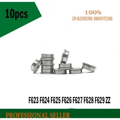 10pcs/lot F623ZZ F623 ZZ flange bushing ball bearings F623ZZ 3*10*4 mm flange bushing ball bearings for 3D printer