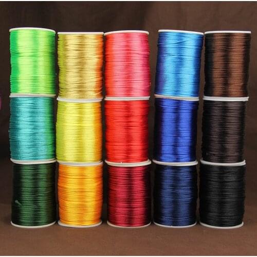 100meter 2.5mm Colorful Polyester Cord Rattail Cords Thread Pacifier Chain Bracelet Jewelry Making DIY Material Supplies