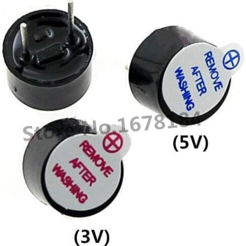 20PCS 3V 5V 12V Active Buzzer Alarm AC 9MM*5.5MM TMB09A03 0905 0955 Pitch 5mm MINI Active Piezo Buzzers Fit For Arduino Diy Elec