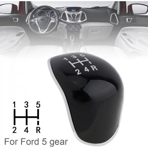 5 Speed ABS Car Manual Gear Shifter Shift Lever Knob Stick Handball Head Cover Fit for Ford Focus / Cmax / S-max 2007-2013