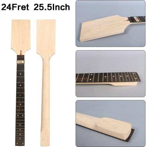 7string Electric guitar neck 24fret 25.5inch maple Rosewood Paddle Blank Wide
