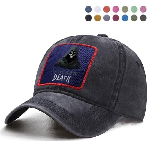 Horrior I Love You To Death Baseball Cap Dad Solid Trucker Snapback Bone Hat Harajuku Casquette Woman Ponytail Berets Cap Gorras